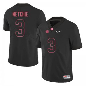 NCAA Men's Alabama Crimson Tide #3 John Metchie Stitched College 2019 Nike Authentic Black Football Jersey AS17L51VZ